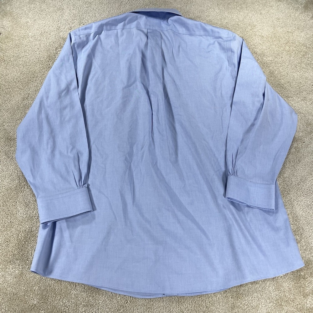 Brooks Brothers Mens Blue Pinpoint Oxford Dress Shirt 17.5-32/33 Slim Fit Office - Picture 4 of 10